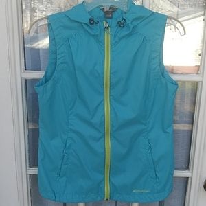 Eddie Bauer zipup hooded nylon vest Size XS
